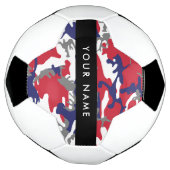 Independence day Camouflage Your name Personalize サッカーボール (回転)