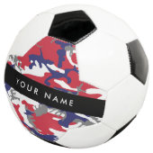 Independence day Camouflage Your name Personalize サッカーボール (3/4)