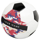 Independence day Camouflage Your name Personalize サッカーボール (3/4)