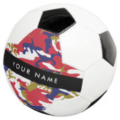 Independence day Camouflage Your name Personalize サッカーボール (3/4)