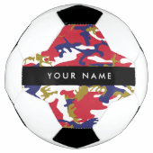 Independence day Camouflage Your name Personalize サッカーボール (正面)