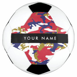 Independence day Camouflage Your name Personalize サッカーボール