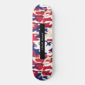 Independence day Camouflage Your name Personalize スケートボード (正面)