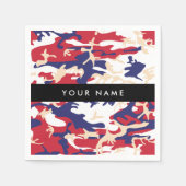 Independence day Camouflage Your name Personalize スタンダードカクテルナプキン (正面)