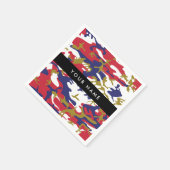 Independence day Camouflage Your name Personalize スタンダードカクテルナプキン (角)