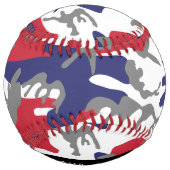 Independence day Camouflage Your name Personalize ソフトボール (裏面)