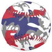 Independence day Camouflage Your name Personalize ソフトボール (正面)