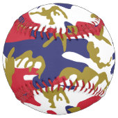 Independence day Camouflage Your name Personalize ソフトボール (正面)