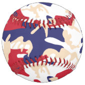 Independence day Camouflage Your name Personalize ソフトボール (正面)