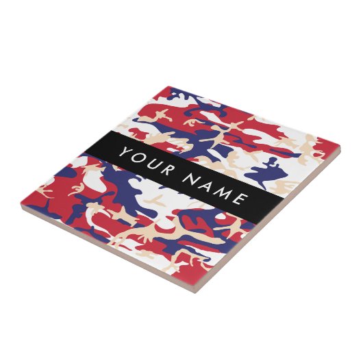 Independence day Camouflage Your name Personalize タイル (側面)