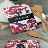 Independence day Camouflage Your name Personalize タイル