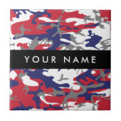 Independence day Camouflage Your name Personalize タイル (正面)