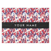 Independence day Camouflage Your name Personalize テーブルクロス (正面(横))