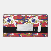 Independence day Camouflage Your name Personalize デスクマット (キーボード&マウス)