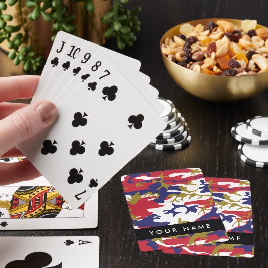 Independence day Camouflage Your name Personalize トランプ (インサイチュ)