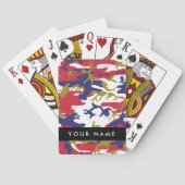 Independence day Camouflage Your name Personalize トランプ (裏面)