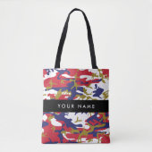 Independence day Camouflage Your name Personalize トートバッグ (正面)