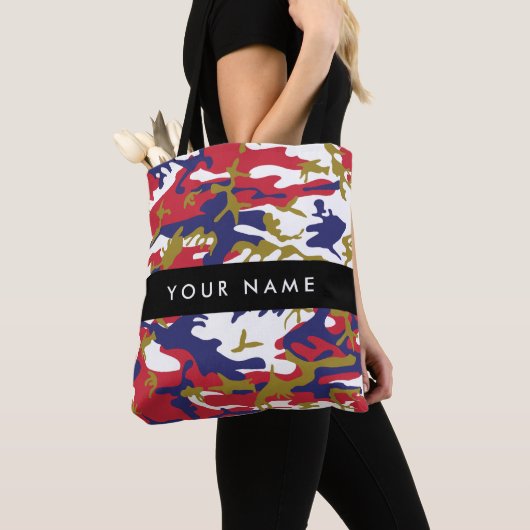 Independence day Camouflage Your name Personalize トートバッグ (クローズアップ)