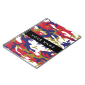 Independence day Camouflage Your name Personalize ノートブック (左側)