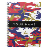 Independence day Camouflage Your name Personalize ノートブック (正面)