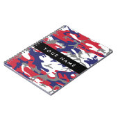 Independence day Camouflage Your name Personalize ノートブック (左側)