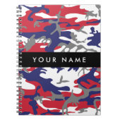 Independence day Camouflage Your name Personalize ノートブック (正面)