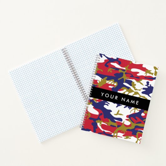 Independence day Camouflage Your name Personalize ノートブック (内部)