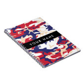 Independence day Camouflage Your name Personalize ノートブック (右側)