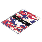 Independence day Camouflage Your name Personalize ノートブック (左側)