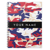 Independence day Camouflage Your name Personalize ノートブック (正面)