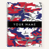 Independence day Camouflage Your name Personalize ノートブック (正面)