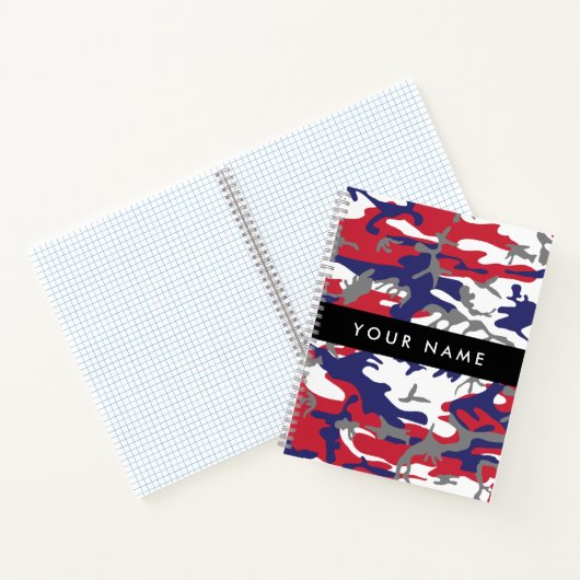 Independence day Camouflage Your name Personalize ノートブック (内部)