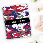 Independence day Camouflage Your name Personalize ノートブック
