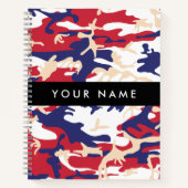 Independence day Camouflage Your name Personalize ノートブック (正面)