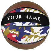 Independence day Camouflage Your name Personalize バスケットボール (正面)