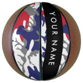 Independence day Camouflage Your name Personalize バスケットボール (縦)