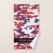 Independence day Camouflage Your name Personalize バスタオルセット (ハンドタオル)
