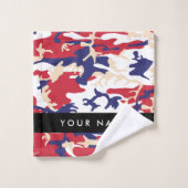Independence day Camouflage Your name Personalize バスタオルセット (ウォッシュタオル)