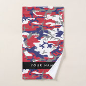 Independence day Camouflage Your name Personalize バスタオルセット (ハンドタオル)