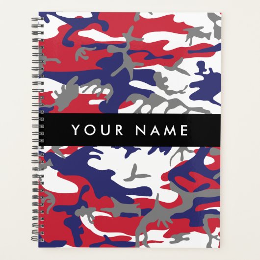 Independence day Camouflage Your name Personalize プランナー手帳 (正面)