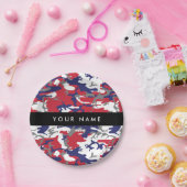 Independence day Camouflage Your name Personalize ペーパープレート (パーティー)