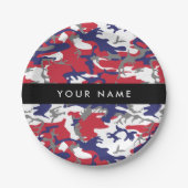 Independence day Camouflage Your name Personalize ペーパープレート (正面)