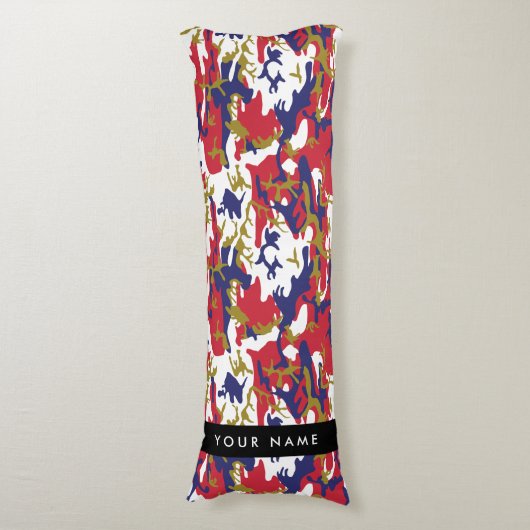 Independence day Camouflage Your name Personalize ボディピロー (正面縦)