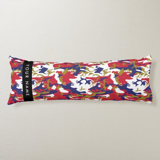 Independence day Camouflage Your name Personalize ボディピロー (正面)