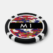 Independence day Camouflage Your name Personalize ポーカーチップ (シングル)