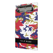 Independence day Camouflage Your name Personalize ミニクリップボード (アングル2)