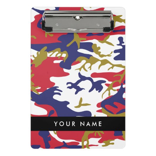 Independence day Camouflage Your name Personalize ミニクリップボード (正面)