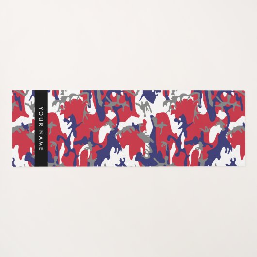 Independence day Camouflage Your name Personalize ヨガマット (裏面(横))