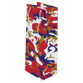 Independence day Camouflage Your name Personalize ワインギフトバッグ (裏面アングル)