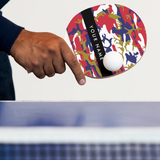 Independence day Camouflage Your name Personalize 卓球ラケット (インサイチュ)